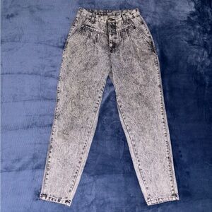 Vtg 80s Chic Mom retro Jeans High Waist Stone Washed Acid  Size 12